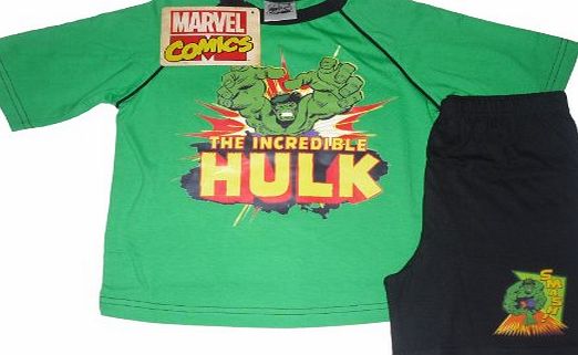 BOYS PYJAMAS INCREDIBLE HULK SHORT 3 4 5 6 7 8 amp; 9 YEARS (4-5 YEARS)