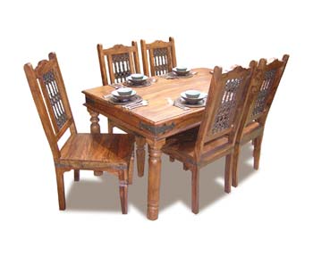 Indian Princess Dining Set - Round Leg Jali