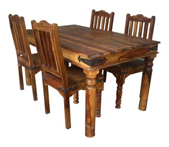 Indian Princess Dining Set - Round Leg Slatted - WHILE STOCKS LAST!