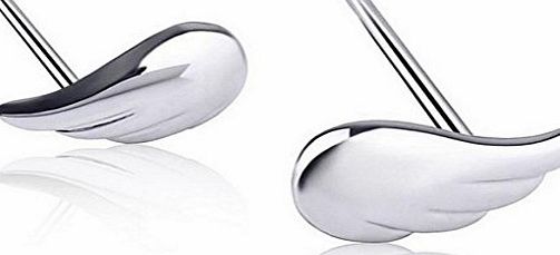 Infinite U 925 Sterling Silver Cute Angel Wing Small Studs Earrings for Girls Women Child