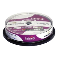 INFINITI LIGHTSCRIBE 16X DVD-R GOLD CAKEBOX (10PK)