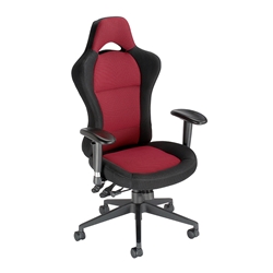 Energize Racer Task Chair - Black Claret