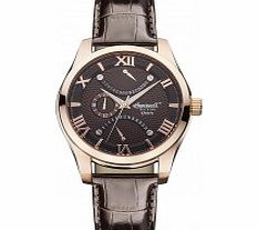 Ingersoll Mens Burlington Brown Rose Gold Watch