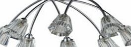 Inlight Darling Cascade Chrome Effect 8 Lamp Ceiling Light