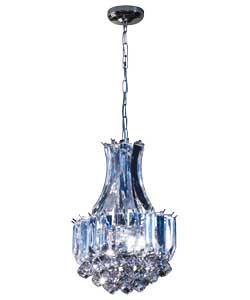 2 Light Acrylic Chandelier