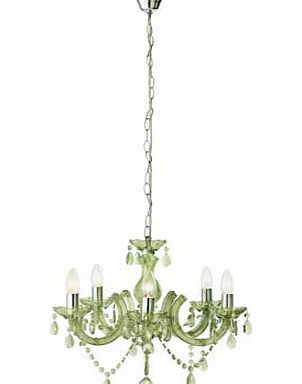 Inspire Chandelier 5 Light Ceiling Fitting - Green