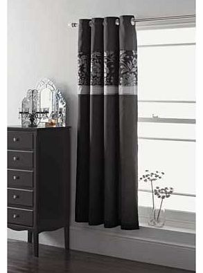 Jacquard Black Curtains - 168 x 183cm