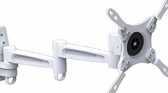 Intecbrackets - White cantilever arm swivel and tilt TV bracket fits 17 19 20 22 23 24 26 32 34 37 39 40 TV fits White LG Samsung Sony Toshiba Finlux Bush Logik LED 