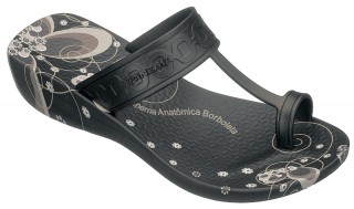 dragonfly black wedge flip flop