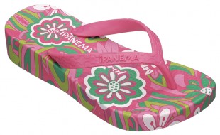 flower power pink flip flop