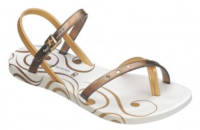 G2B Clear White/Gold Sandal