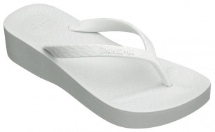 platform white wedge flip flop