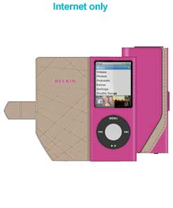 Nano Pink and Grey Leather Folio