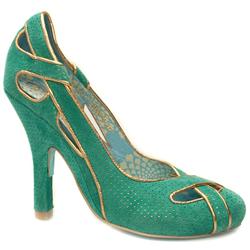 Irregular Choice Female Cortesan Duchess Court Suede Upper Evening in Green