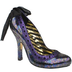 Irregular Choice Female Cortesan Snake Leather Upper Evening in Purple