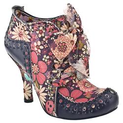 Female Ed Gem Abigail Ank Floral Fabric Upper Alternative in Purple