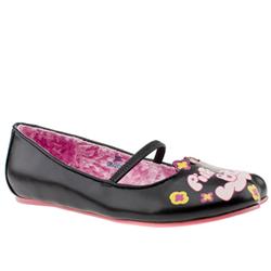 Irregular Choice Female Pink Bitches Bar Flat Leather Upper in Black