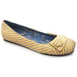 IRREGULAR CHOICE IC HEART TOE STRIPE PUMP