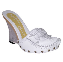 IRREGULAR CHOICE IC PERSPEX WEDGE KILTY MULE