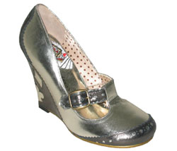 Irregular Choice IC PLAYING CARD T-BAR WEDGE