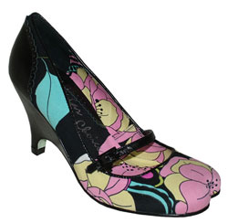 IRREGULAR CHOICE IC SCALLOPED WEDGE MARY JANE