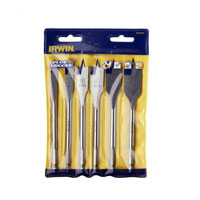 6 Piece 4X Blue Groove Flat Bit Set