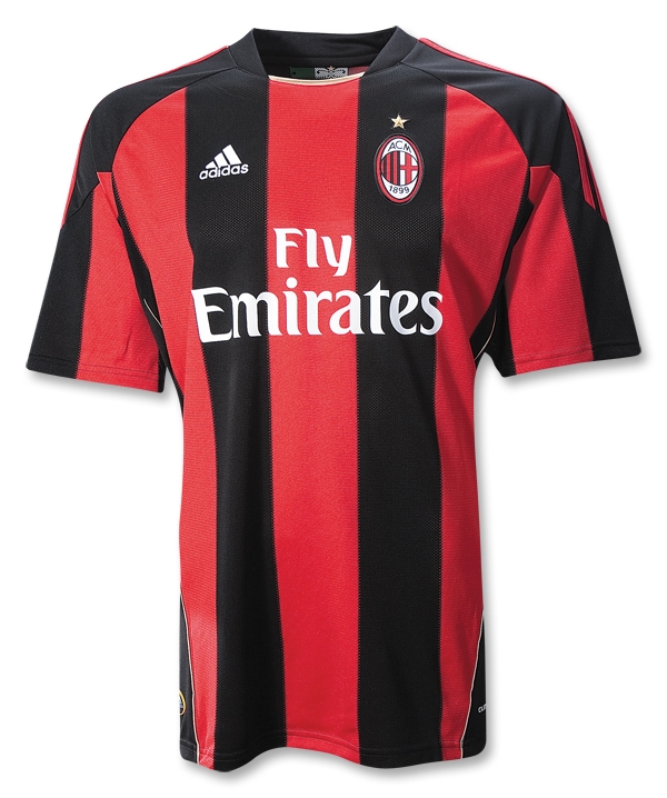 Adidas 2010-11 AC Milan Adidas Home Football Shirt (Kids)