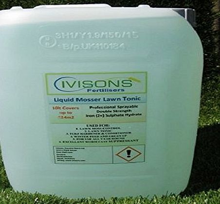 IVISONS FERTILISERS 10LT OR 20LT IVISONS LIQUID IRON LAWN TONIC DOUBLE STRENGTH MOSS KILLER SULPHATE HYDRATE (10LT)