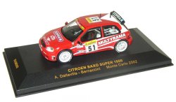 1:43 Scale Citreon Saxo Super 1600 Monte Carlo 2002 - A.Dallavilla / Bernaccini