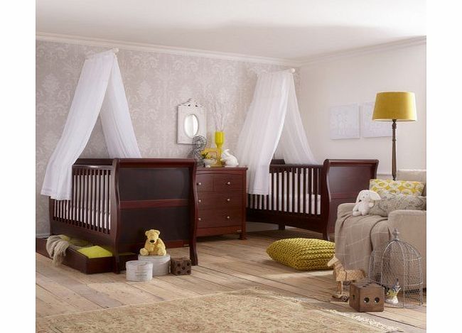 Izziwotnot Bailey Sleigh Cot Bed (Mahogany)