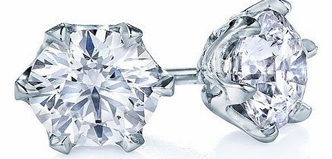 Exclusive Platinum Diamond stud earrings (0.30 ct) F Si1