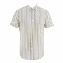 Pink striped short sleeve shirt