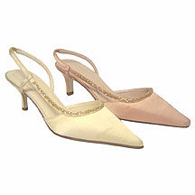 J by Jasper Conran Satin asymmetric beaded slingback shoe