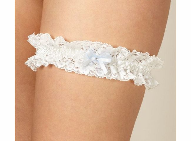 J By Jasper Conran Womens Designer Ivory Lace Bridal Garter