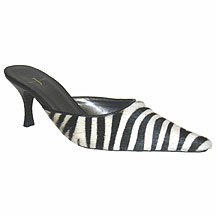 Zebra print mule