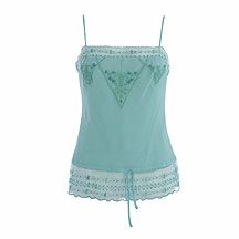 Mint jersey lace camisole