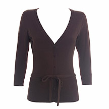 V neck belted cardigan