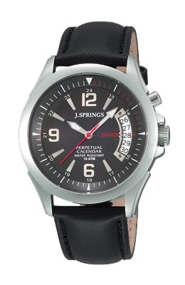 J.SPRINGS Perpetual Calendar Black Dial Leather