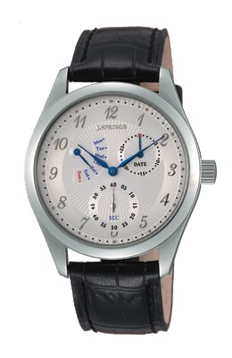 J Springs J.SPRINGS Retrograde Classic Leather Silver Dial