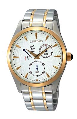 J Springs J.SPRINGS Retrograde Classic Two Tone Silver