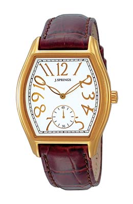 J.SPRINGS Tonneau Gold Brown Leather Ladies BLD011