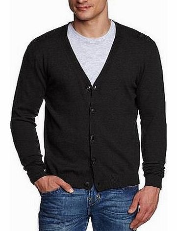 Jack & Jones Mens PRM CARDIGAN PR 7-8-9 2013 NOOS Plain or unicolor V-Neck Long sleeve Cardigan - Grey - Gris (Da