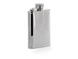 Jack Daniels Polished Chrome 3oz Hip Flask 014106