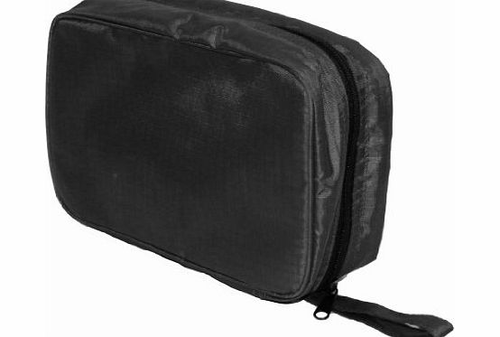 JacksBags Mens Ladies Wash Bag Toiletry Bag Hook Travel Hotel Camping Hospital Gym Shower Bathroom Organizer (Black)