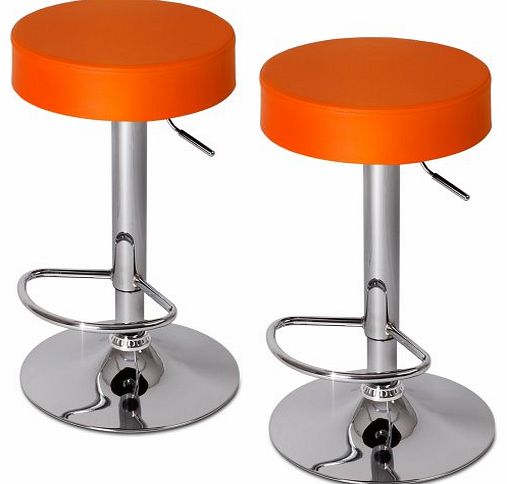 Jago LBHK06 2 Bar Stools DIFFERENT COLOURS (Orange)