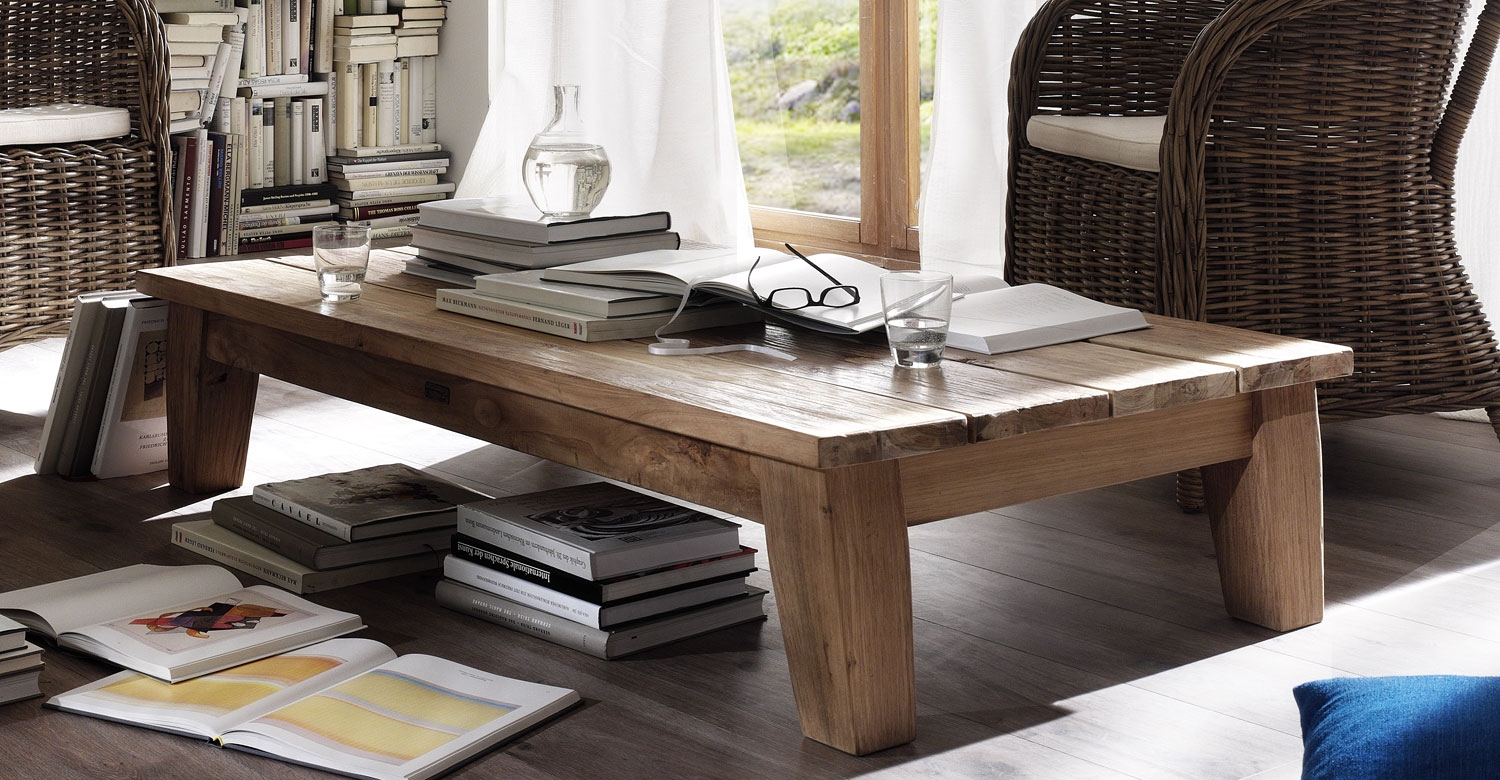 Reclaimed Teak Slatted Coffee Table