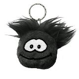 Jakks Disney Club Penguin Keychain 2 Inch Plush Puffle Black