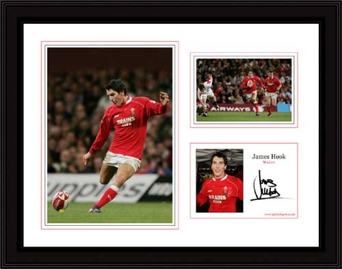 Hook signed and framed player profile presentation