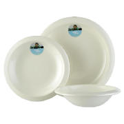 Simple White 12 piece Dinner Set