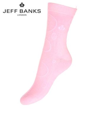 Jeff Banks Ladies 2 Pair Jeff Banks Monte Carlo Socks Grey